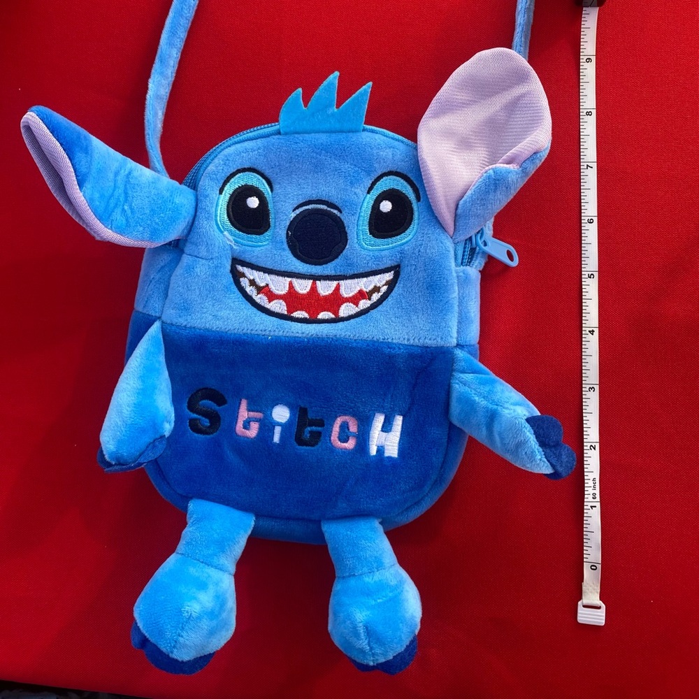 Cute character bags! Really soft materia. Double zipper bag.